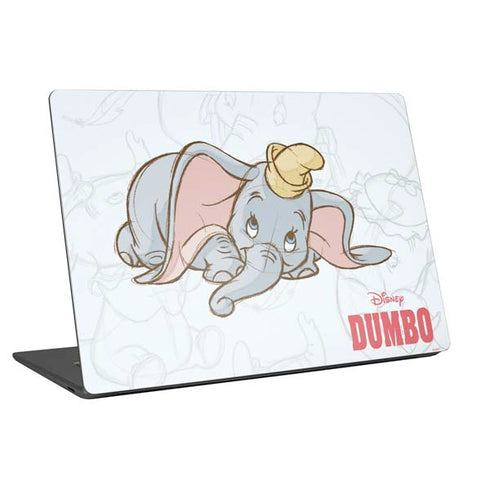 Disney Dumbo Classic sketched portrait Universal Laptop 16.6in (13.4 x 9.7in) Skin
